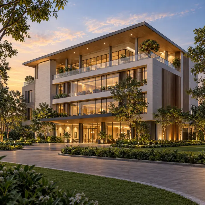Aparna Sarjapur Road club house exterior, artist's impression
